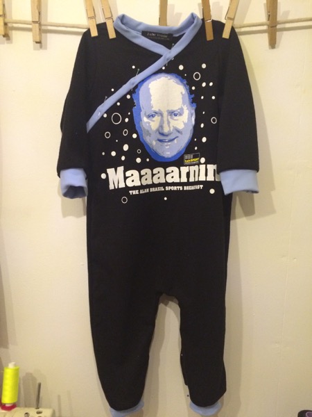 Alan Brazil recycled babygrow