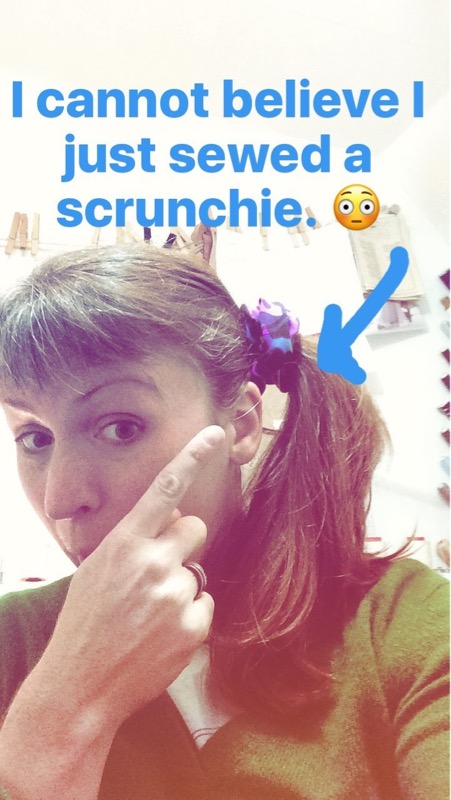 sewing a scrunchie