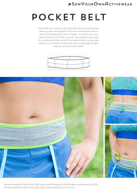 Sew Your Own Activewear bonus Pocket Belt pattern