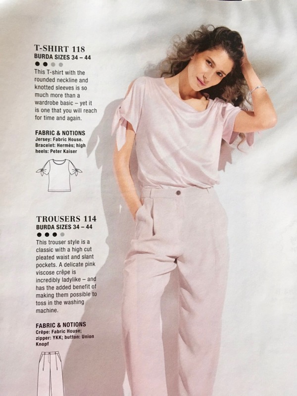 Polyester Trousers 114, Burda Style August 2020