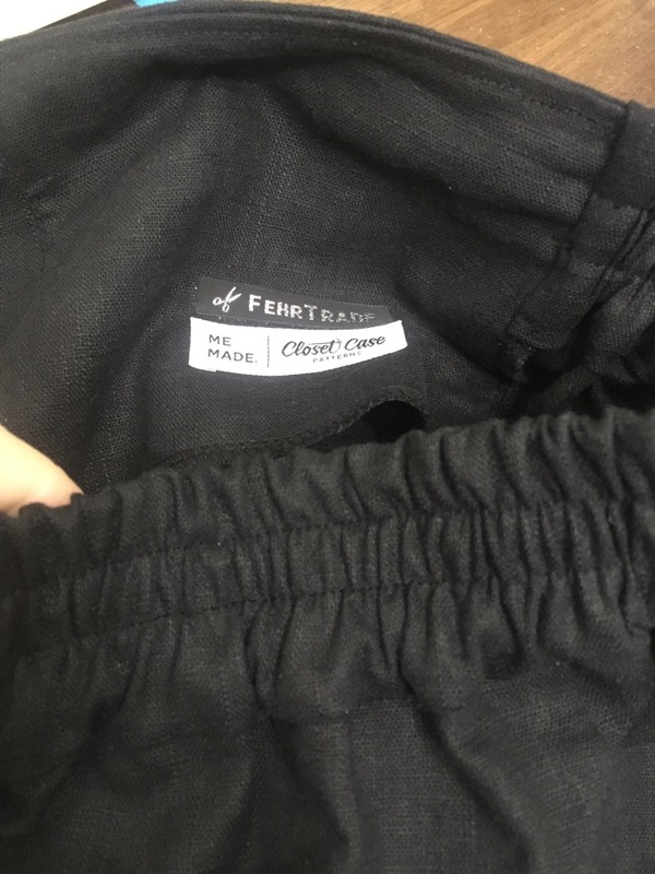 Black linen Pietra trousers – FehrTrade