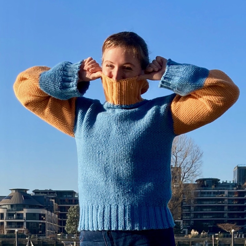 I loom knitted a sweater! FehrTrade