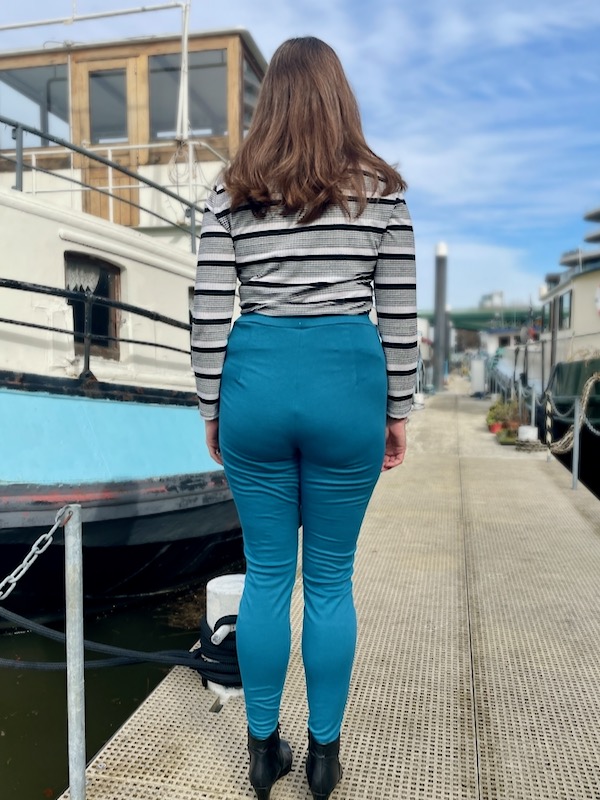 Turquoise Audrey cigarette trousers FehrTrade