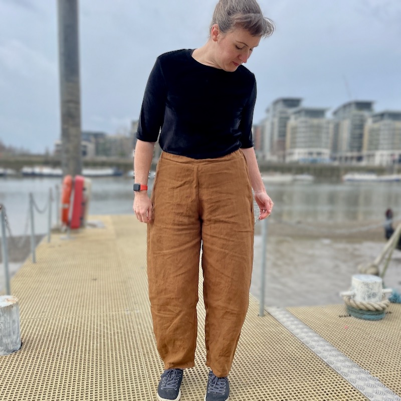 Brown linen Bob trousers – FehrTrade